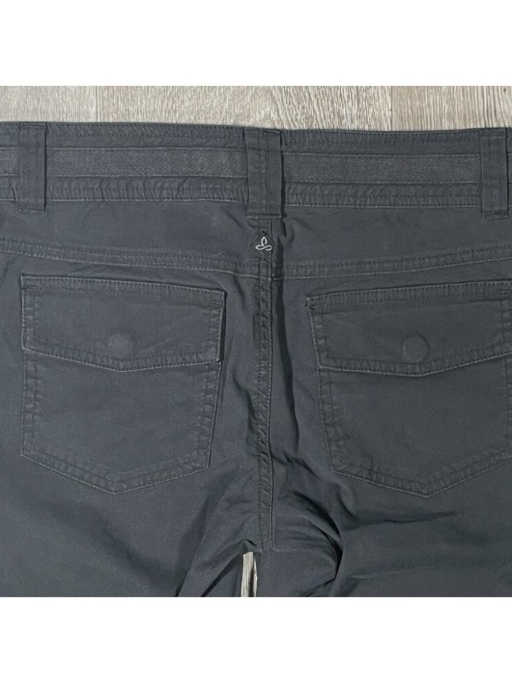 Prana Essex Outdoor Hiking Black Snap Closure Pants - Women Size 2 - Picture 8 of 13